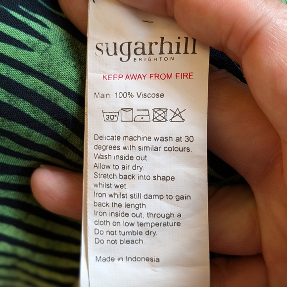 SUGAR HILL Shirt Dress Green & Black Sz 6 - Picture 10 of 11